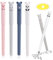 BECHS 4 Stück Radierbarer Gelschreiber Set, 0,5 mm Radierbarer Gel Stift, Kawaii Tierdesign Radierbarer Stift, Schul Bürobedarf, Temperaturempfindlich Tinte(2 Blu+2 Schwarz)