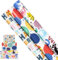 Geschenkpapierrollen zum Geburtstag, 3 Rollen 43 cm x 3 Meter, recycelbare Geschenkpapierrolle für Geburtstage, Partys, Hochzeiten, Babypartys, Festgeschenkdekorationen