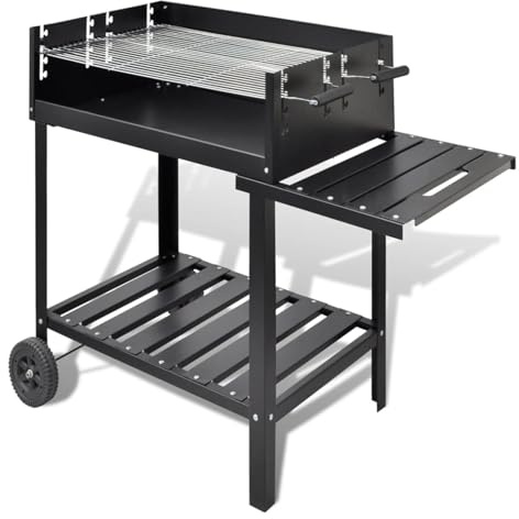 Somanki BBQ Grill Säulengrill Standgrill Kohlegrill Barbeque mit 2 Rädern, Kohlegrill, BBQ Grill, Griller, Smoker Grill, Grillwagen, Holzgrill, Grills & Smoker, Barbecue,