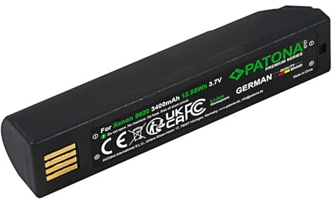 PATONA Premium Akku für Honeywell Xenon 5620, 1900, 1902, 3820, 3820i, Voyager 1202g Granit 1911i | Ersatz für Honeywell BAT-SCN01, 013283, 100000495, 50121527-002 | 3,7 Volt, 3400mAh | Scanner