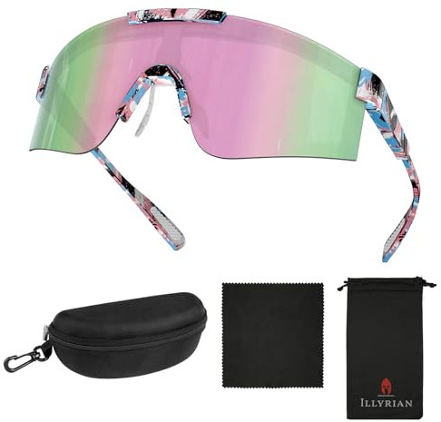 Ambienden Lunettes De Soleil De Velo Pour Hommes Et Femmes - Lunette Vitesse PolariséEs Avec Protection UV400 Et Coupe-Vent - Lunette De Soleil Ski LéGèRes Pour Le Cyclisme, La RandonnéE Et La PêChe