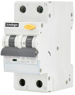 Schelinger Disjoncteur différentiel 25A - Type AC - 30mA - 2 pôles - Rail TH35 - Protection contre les surintensités