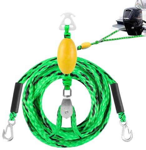 Corde de Ski Nautique pour Sports d'eau,Harnais de Remorquage pour Bouée Tubing et Contrôle du Bateau | Connecteur de Traction Résistant pour Sports Nautiques - Tubes Remorquables Débutants