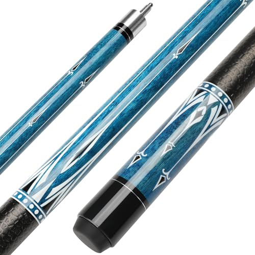 ASMPCUE Pool Queue, 58 Zoll Billard Queue Kanadischer Ahornholz Pool Cue 13mm Spitzen für Professionelle Billardspieler, 1/2 Maple Queue Sticks für Billard Tisch Sport