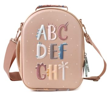 Tutete Bolsa Térmica 3D Infantil Ecológica con Correa Ajustable | funny letters