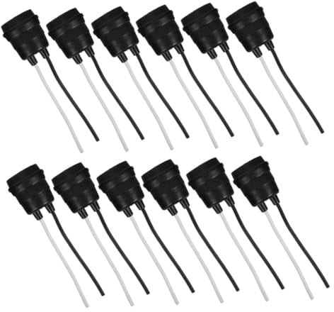 SHINEOFI E27-lampenfassung mit Flexiblem Kabel Schwarzer Schraubsockel Hitzebeständig für Außenbereich und Feuchträume