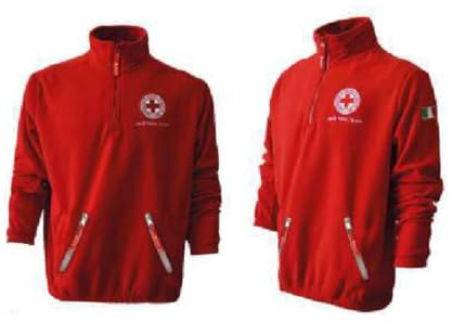 Generico Felpa Croce Rossa Italiana (IT, Testo, 3XL, Regular, Regular, Pile Mezza Zip)