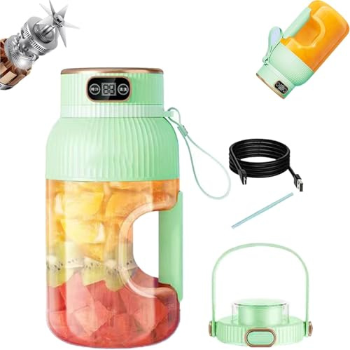 Presse-agrumes portable avec affichage numérique – Mixeur multifonction rechargeable par USB pour milkshakes et smoothies