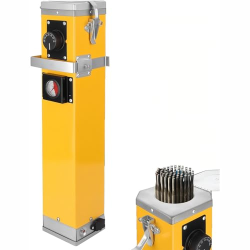 SAYEYBU Portable Welding Rod Oven, Stable Welding Rod Storage Container, with 11lbs Capacity, 50-150℃ Adjustable, Large Electrode Oven, for Stainless Stick Welding Rods,Yellow