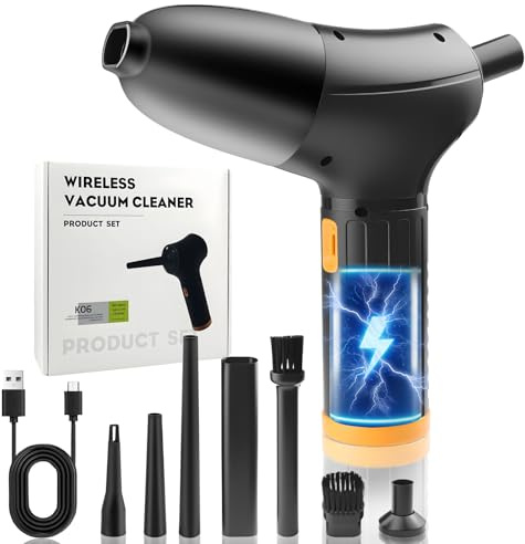 Elektrische Staubgebläse mit 100000 U/min, 3-Gang Druckluftspray, Die Mini Gebläsedüse saugt Luft an, USB-Wiederaufladbares Reinigungsset für PC, Tastatur, Auto, Elektronik, Haus, Outdoor und Auto