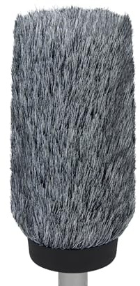 SOULWIT Microphone Furry Windscreen for Rode (RØDE) NTG1/NTG2 Professional Shotgun Microphone, Wind Muff Pop Filter Mic Cover - Black