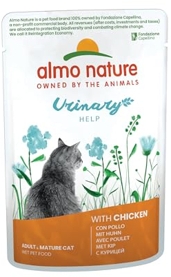 almo nature Holistic Urinary Help Katzenfutter, Nassfutter für ausgewachsene Katzen mit Huhn. 30er Pack (30 x 70g)