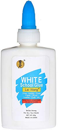 TuToy 60Ml Non-Toxique Blanc Latex Colle École Tissu Bricolage Fait À La Main Papier Bois Cuir Adhésif