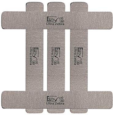 Eu Pro Nail files Salon quality emery boards high Quality Made in Germany (Zebra Grey)