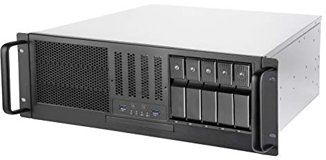 Silverstone SST-RM41-H08-4U Rackmount Server Gehäuse, unterstützt M/B bis SSI-CEB & ATX (PS2) Mini reduntante Netzteile