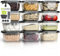 idea-station Vorratsdosen mit Deckel 12 x 300 ml - anthrazit - stapelbares Frischhaltedosen Set - perfekt als Snackbox für Kinder oder Gefrierdosen einsetzbar