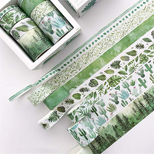 8 Rollen Washi Tape Set, Dekoratives Klebeband, DIY Papier Tape,Kollektion für Bastler, verschönert Journals, Karten und Scrapbooking (B)