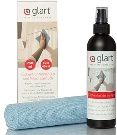 Glart 45KR limpiador de frentes de cocina 250ml y paño de microfibra, blanco, normal, 1 unidad