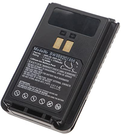 vhbw Akku kompatibel mit Yaesu FT-4VR, FTA-250L, FT-4VE, FT-4XE, FT-4VX, FT-25E, FT-4XR, FT-65E Funkgerät, Walkie Talkie (1750 mAh, 7,4 V, Li-Ion)