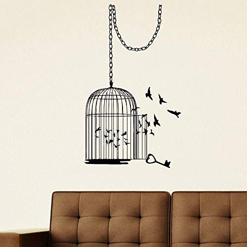 WYFCL Wandaufkleber Home Decor Tier Vogelkäfig Wandtattoo Wohnzimmer Birdcage Wandaufkleber Home Bird Poster Design Wallpaper 34 * 57Cm