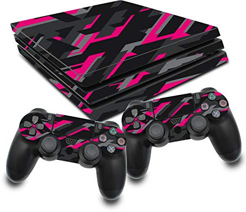 Film de protection autocollant pour jeux console et manettes - En vinyle - Anti-rayures - Spécialement conçu - RX022 (PS4 Pro, n°22 Fluo)