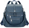 ALTOSY Echtleder Rucksack Damen Freizeit Daypack City Rucksäcke Elegant mit Viele Fächern (S107 Indigo Blau)