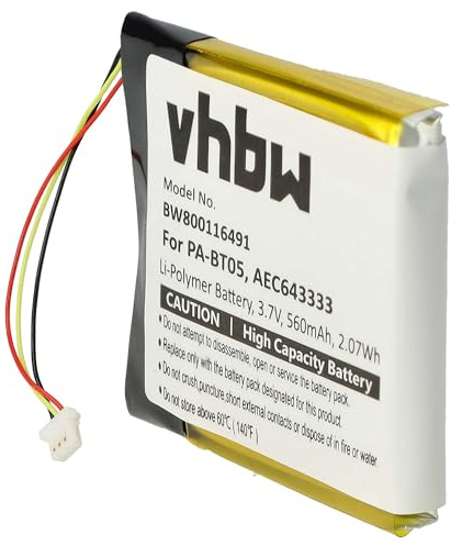 vhbw Akku Ersatz für Beats PA-BT05 | AEC643333 für Wireless Headset Kopfhörer (560 mAh, 3,7 V, Li-Polymer)