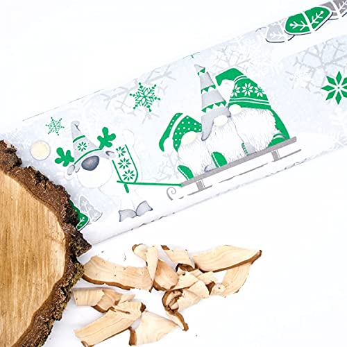 Stoffschreinerei Baumwollstoff Wichtel Weihnachten grün