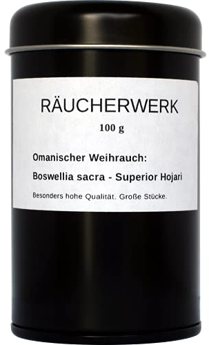 Weihrauch Räucherwerk - Dose (Boswellia Sacra - Superior Hojari (Oman), 100 g)