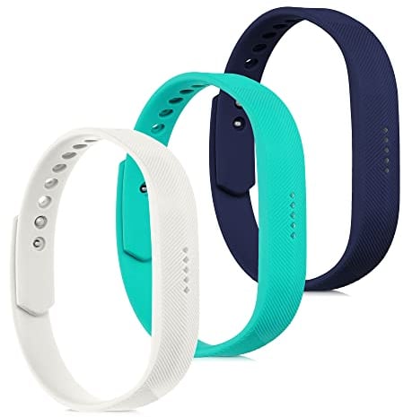 kwmobile 3X Sportarmband kompatibel mit Fitbit Flex 2 - TPU Armband Fitnesstracker