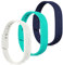 kwmobile 3X Sportarmband kompatibel mit Fitbit Flex 2 - TPU Armband Fitnesstracker