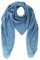 Superfreak Baumwolltuch - blau - petrol Lurex silber - quadratisches Tuch