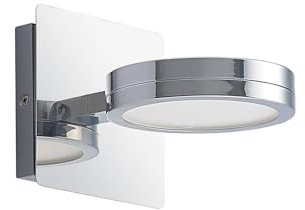 Lindby Wandleuchte, Wandlampe Bad Skrolla (spritzwassergeschützt (Modern) in Chrom aus Metall (1 flammig GX53) - Wandleuchten Spiegelleuchte Badezimmer Wandbeleuchtung Badezimmerleuchte