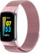 GLOBAL TECH Magnetisch Metall Armband Kompatibel mit Fitbit Charge 6/Fitbit Charge 5 Armband für Damen Herren, Verstellbares Metall Bänder für Fitbit Charge 6/Fitbit Charge 5 (Rosa)