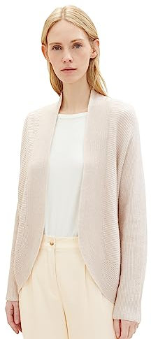 TOM TAILOR Damen 1037743 Basic Cardigan Strickjacke, 32398-clouds Grey Melange, XL