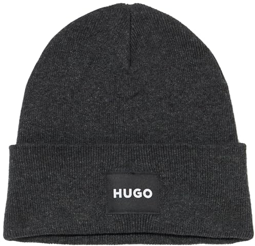HUGO Herren Xevon Beanie, Dark Grey23, Einheitsgröße EU