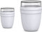 Mepal - Lunchpot Ellipse Duo Pack – Cool Grey – Mini + Large – praktischer Müslibecher, Joghurtbecher, To go Becher – Geeignet für Tiefkühler, Mikrowelle und Spülmaschine