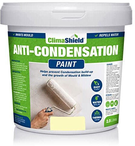 SmartSeal Anti-Condensation Paint - Premium Ceiling & Wall Paint. Reduce Condensation on Walls & Ceilings in Bathrooms, Kitchens & Bedrooms with our Moisture Resistant Paint (Devon Cream, 2.5 Litre)