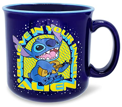 Silver Buffalo Disney Lilo & Stitch Believe in Your Inner Alien Camper Mug Capacité 590 ml