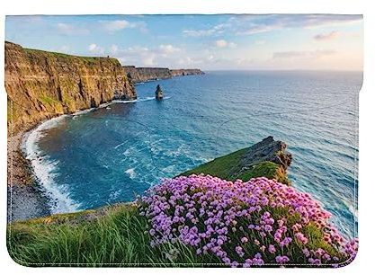 Ireland Outdoors County Clare The Cliffs Laptop Sleeve Bag Waterproof PU Laptop Sleeve Case Fashion Durable Computer Protective Cover Bag for Laptop Tablet Computer 13 inch