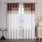 SCHOAL Gardinen mit Kräuselband Halbtransparente Vorhänge Weiß Gardinenschal Fensterschal Landhaus Dekoschals Wohnzimmer Bestickt 1 Stück BxH 140x225cm Braun