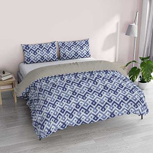 Italian Bed Linen Fantasy Bettwäsche aus Mikrofaser, Rauten, für Doppelbett