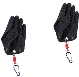 Amosfun 2stücke Fischfang Handschuhe Für Hand rutschfeste wasserdichte Und Durchstichfeste Angelhandschuhe Für Sicheres Von Fischen Im Freien