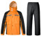 Oralidera Regenanzug für Herren Damen Reflektierend Winddicht Regenanzug Regenbekleidung Fahrrad Regenjacke und Regenhose Wasserdichter Anzug, Orange+Schwarz, S