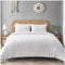 GC GAVENO CAVAILIA Microfiber Duvet Cover Set | Reversible Quilt Covers King Size Bed Set | 3Pcs Luxury Embossed White Bedding Sets King Size With Pillow Cases