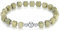 MetJakt Handgemachtes Stretch Armband mit 6MM Echtes Naturstein Würfel Design und 18k Vergoldete Kugel Edelstein Perlenarmband für Damen und Herren (Avocado-Jaspis -Silber)