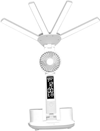 kowaku Schreibtischlampe mit Stifthalter, mit Uhr, Datum, Temperatur, Tragbare Leselampe