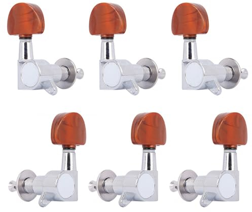 6 clavijas de afinación selladas para guitarra, afinadores de guitarra, clavijas de afinación selladas, afinadores sellados para guitarra eléctrica, juego de cabezales de máquina para Fender