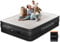 COMMOUDS King Size Air Bed with Built in Pump, Blow Up Mattress Double with Flocked Surface, Inflatable Air Mattress Quick Inflation in 3 Mins, Blow Up Bed for Home Guest Camping, 204x150x46cm