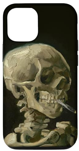 Hülle für iPhone 13 Van Gogh Rauchender Totenkopf, künstlerisches gotisches
